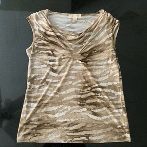 Michael Kors Brown Cowl Neck Blouse